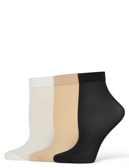 Hue Sheer Anklet 3 Pair Pack - Asst