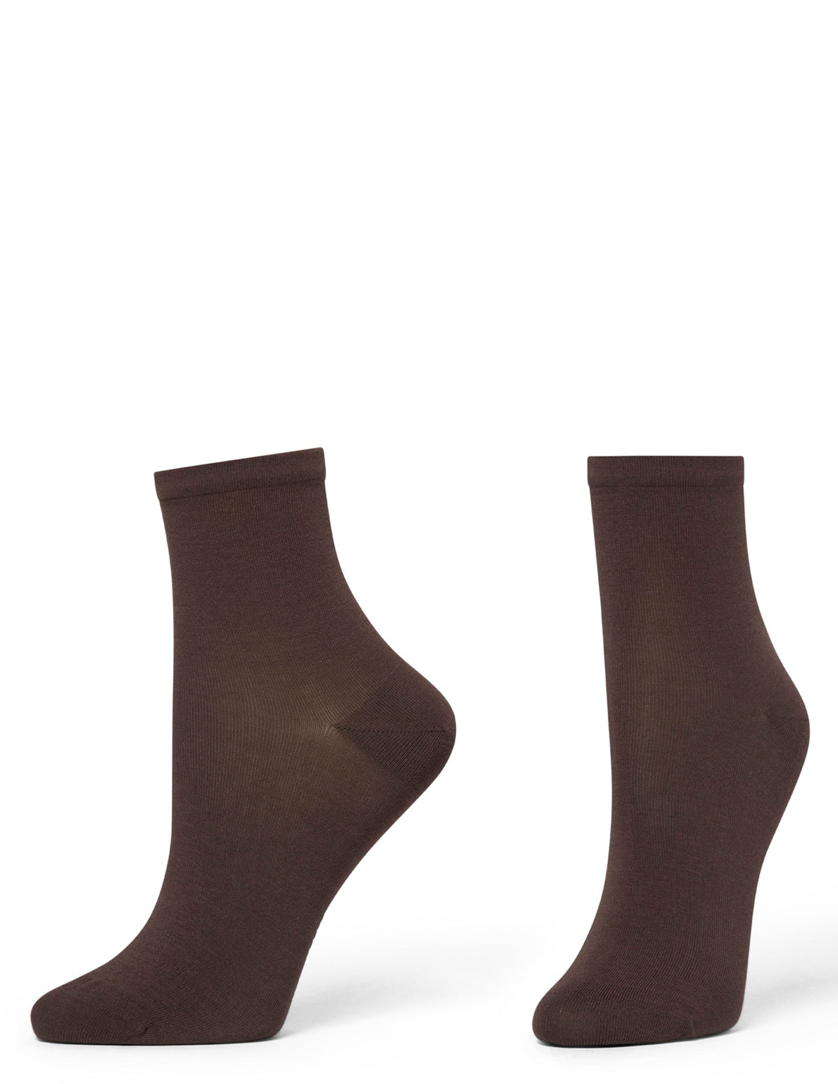 Hue Sleek Sock - Chocolate Brown