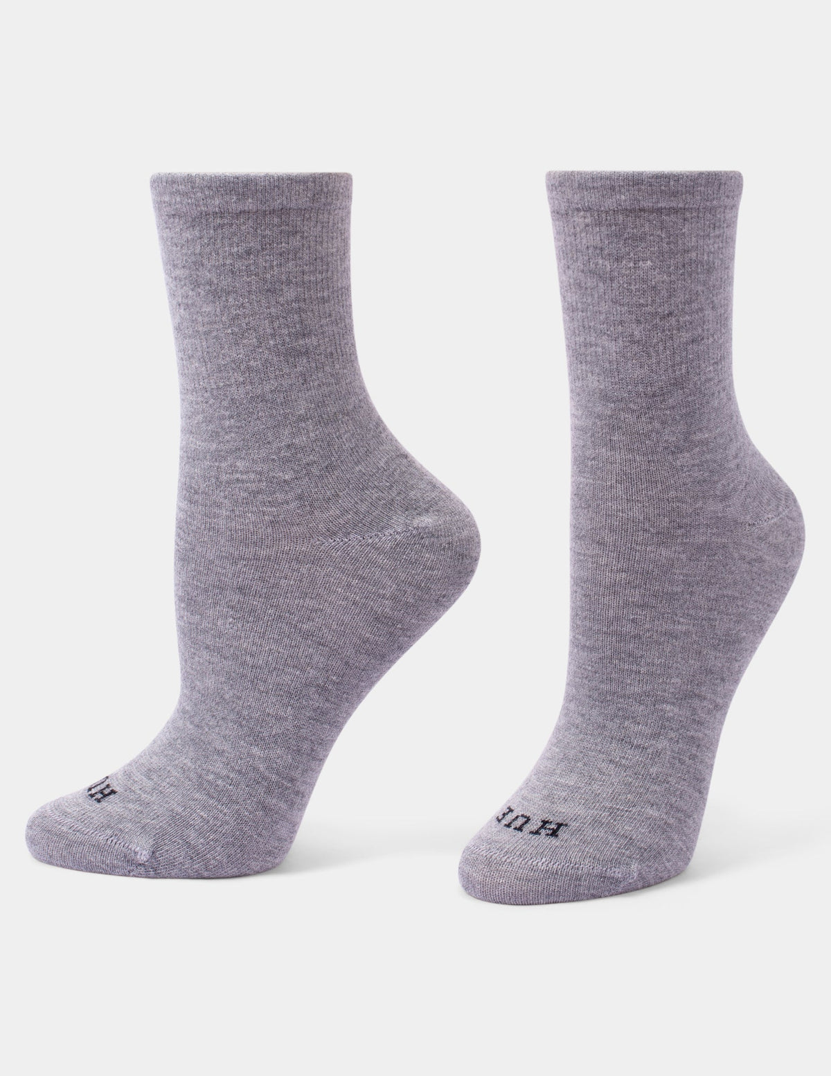 Hue Wool Blend Mini Crew 2 Pair Pack - Heather Grey