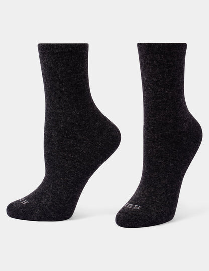 Hue Wool Blend Mini Crew 2 Pair Pack - Heather Grey