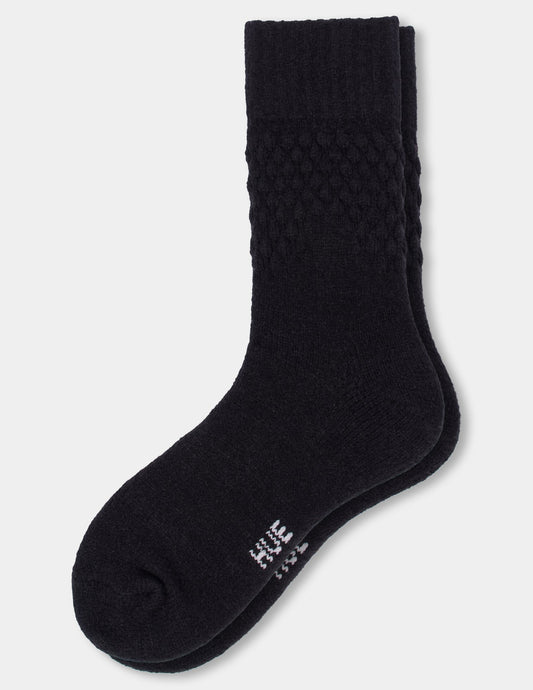 Hue Bubbled Boot Sock - Black