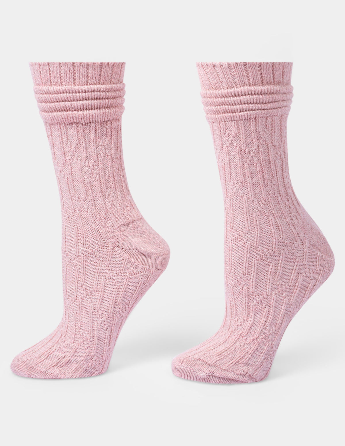 Hue Bubble Cable Boot Sock 2 Pair Pack - Pink