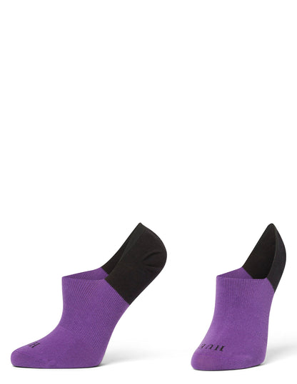Hue Cotton No Show Arch Hug Sock 3 Pair Pack - Blue