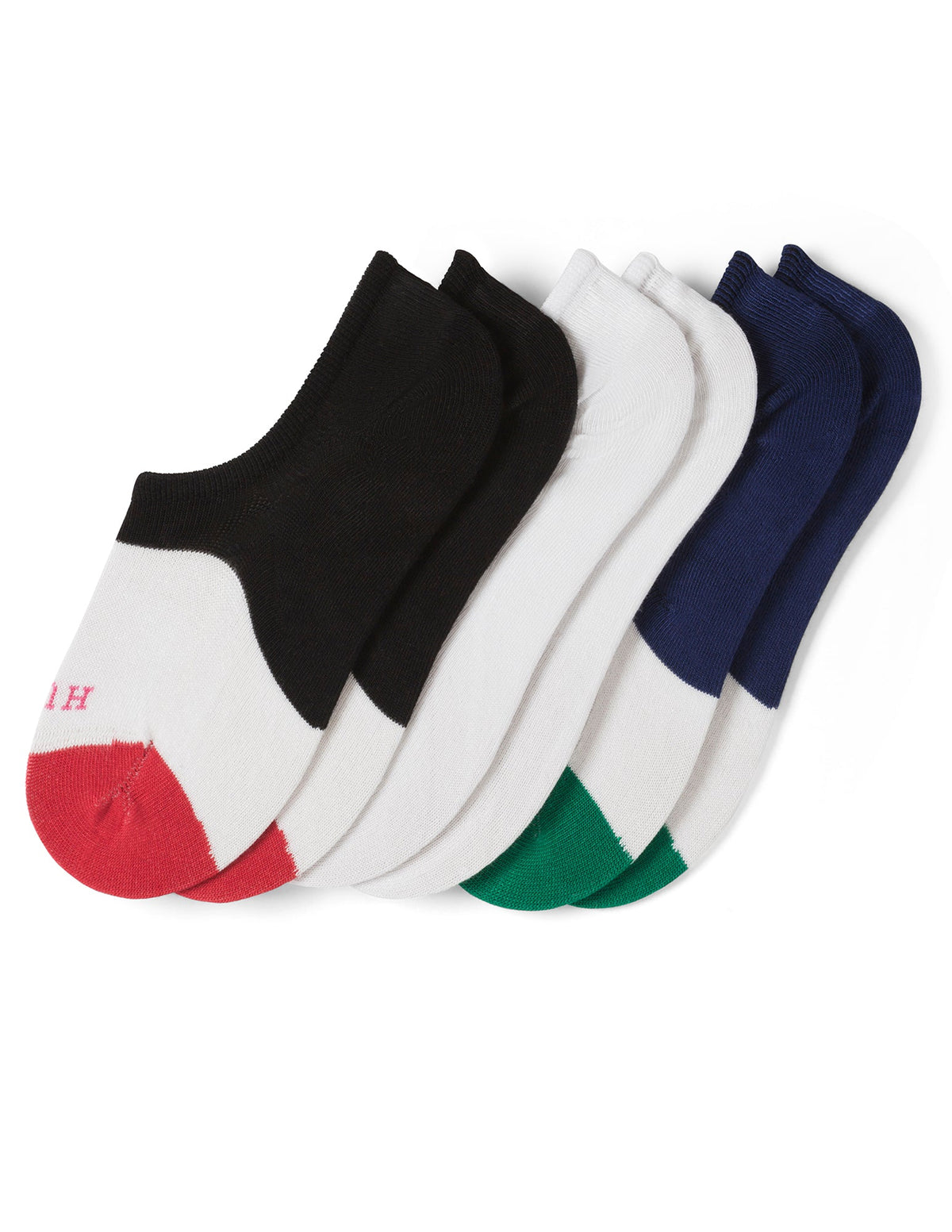 Hue The Perfect Sneaker Liner 3 Pair Pack - Tango Red