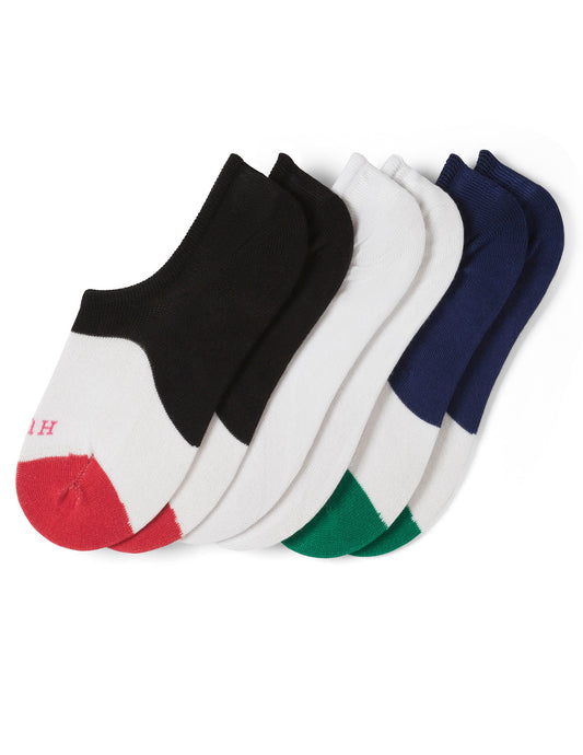 Hue The Perfect Sneaker Liner 3 Pair Pack - Tango Red
