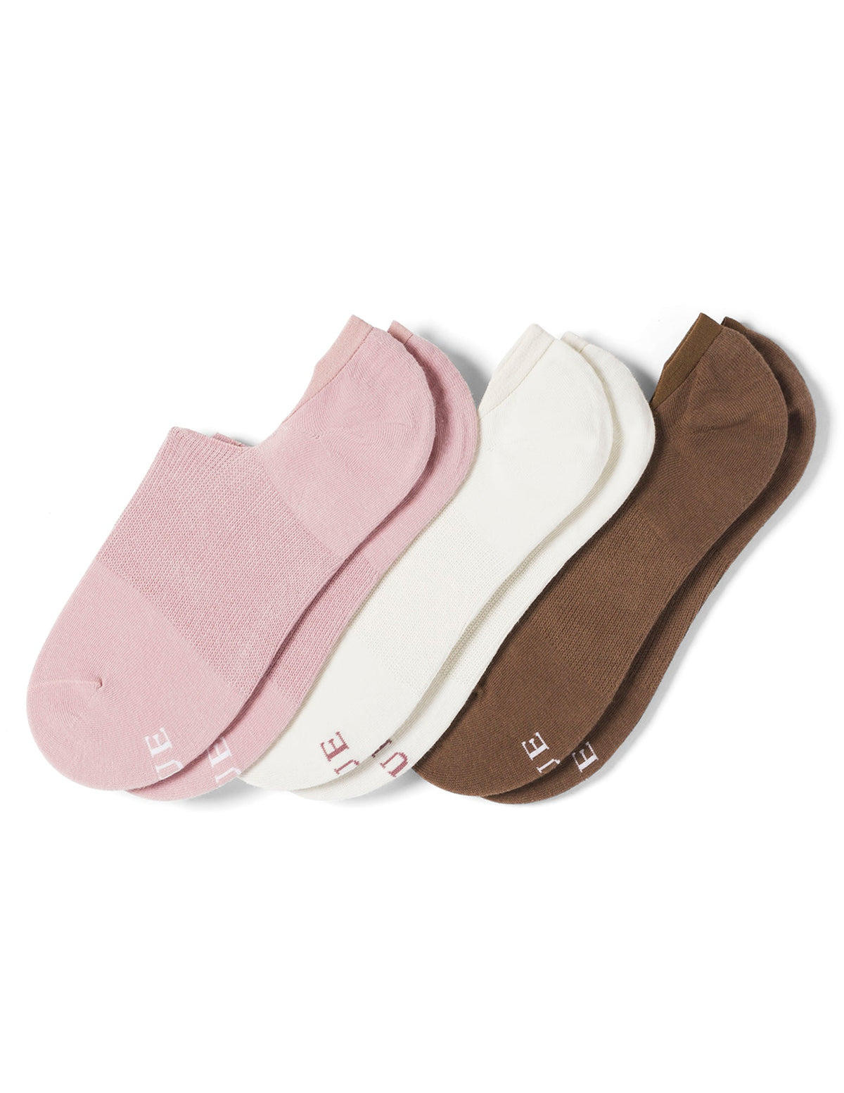 Hue Cotton No Show Arch Hug Sock 3 Pair Pack - Lilas
