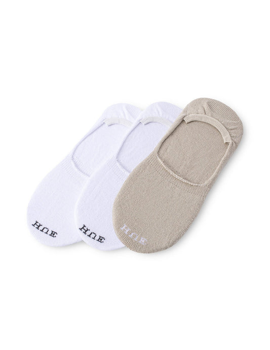 Hue Supersoft Sneaker Liner 3 Pack - Sandbar