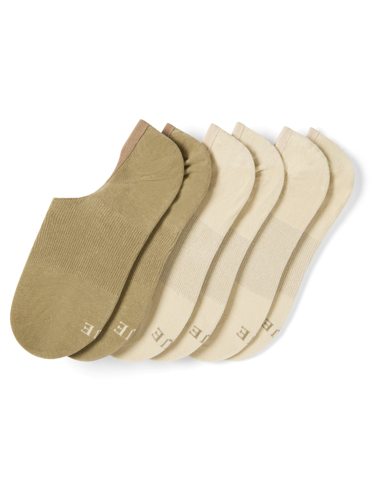 Hue Cotton No Show Arch Hug Sock 3 Pair Pack - Neutrals Pack