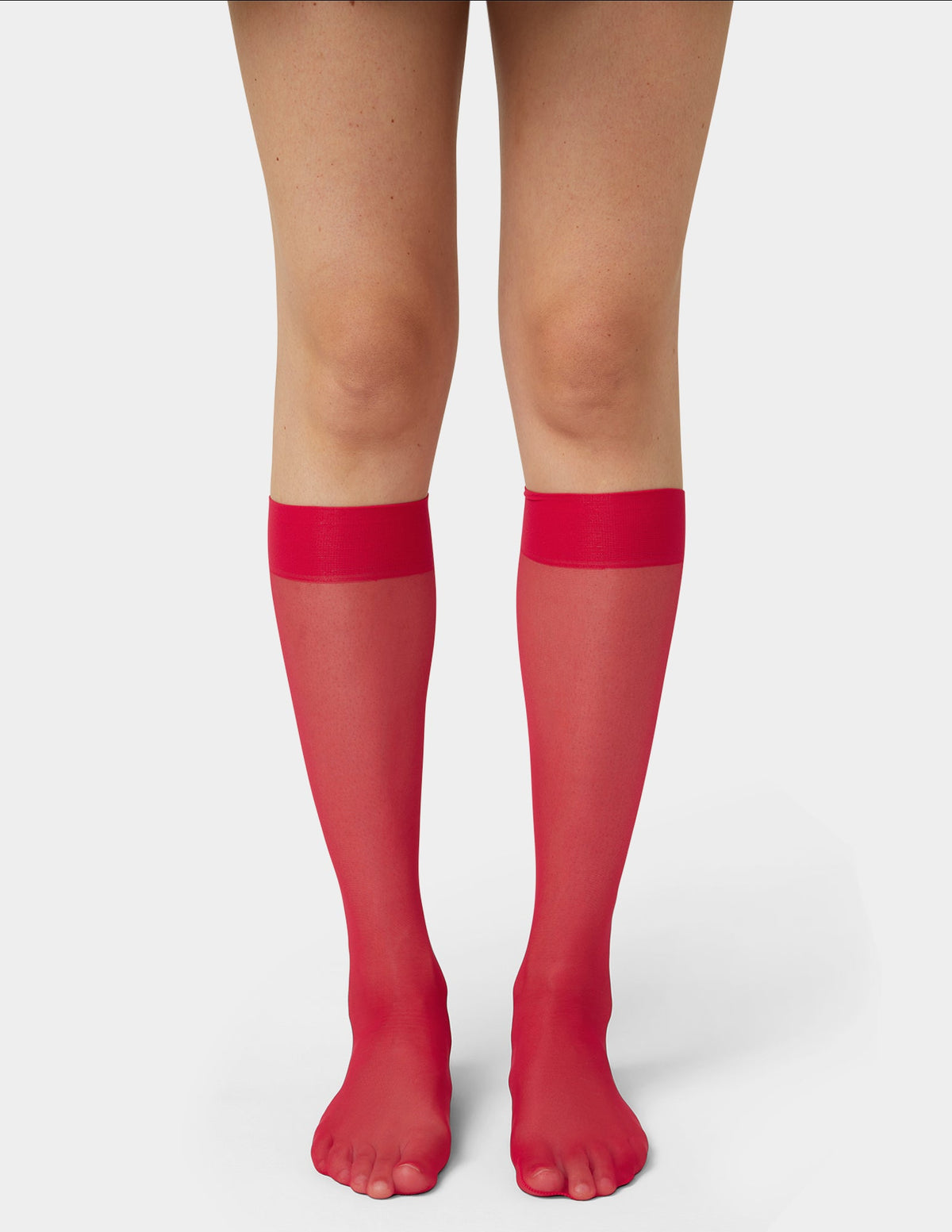 Hue Sheer Knee High - Jester Red