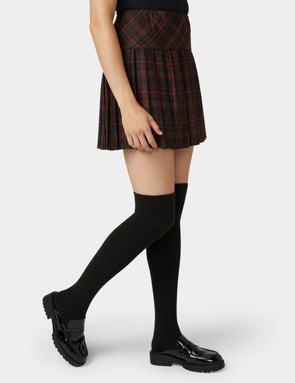 Hue Tonal Houndstooth Knee High - Black