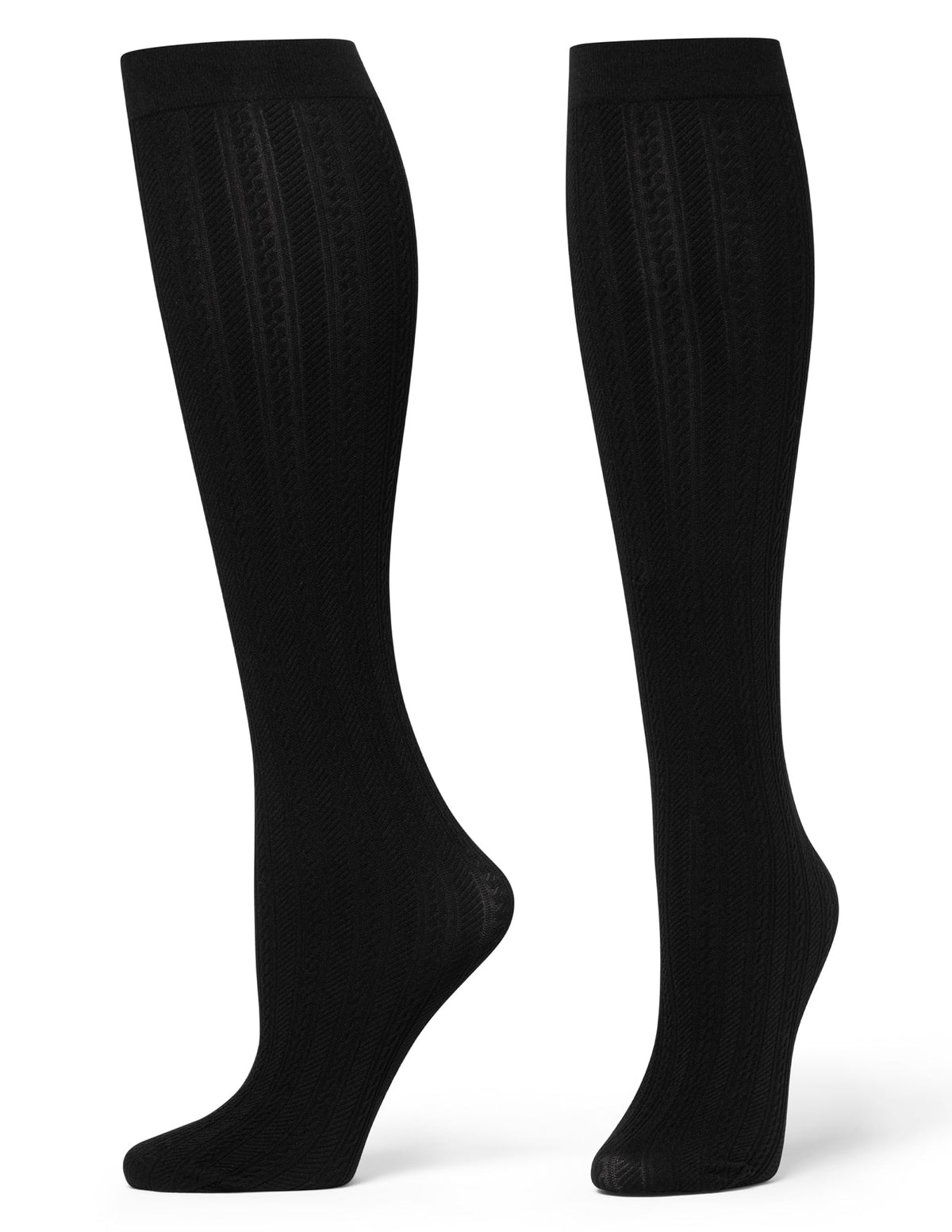 Hue Cable Knee High - Black