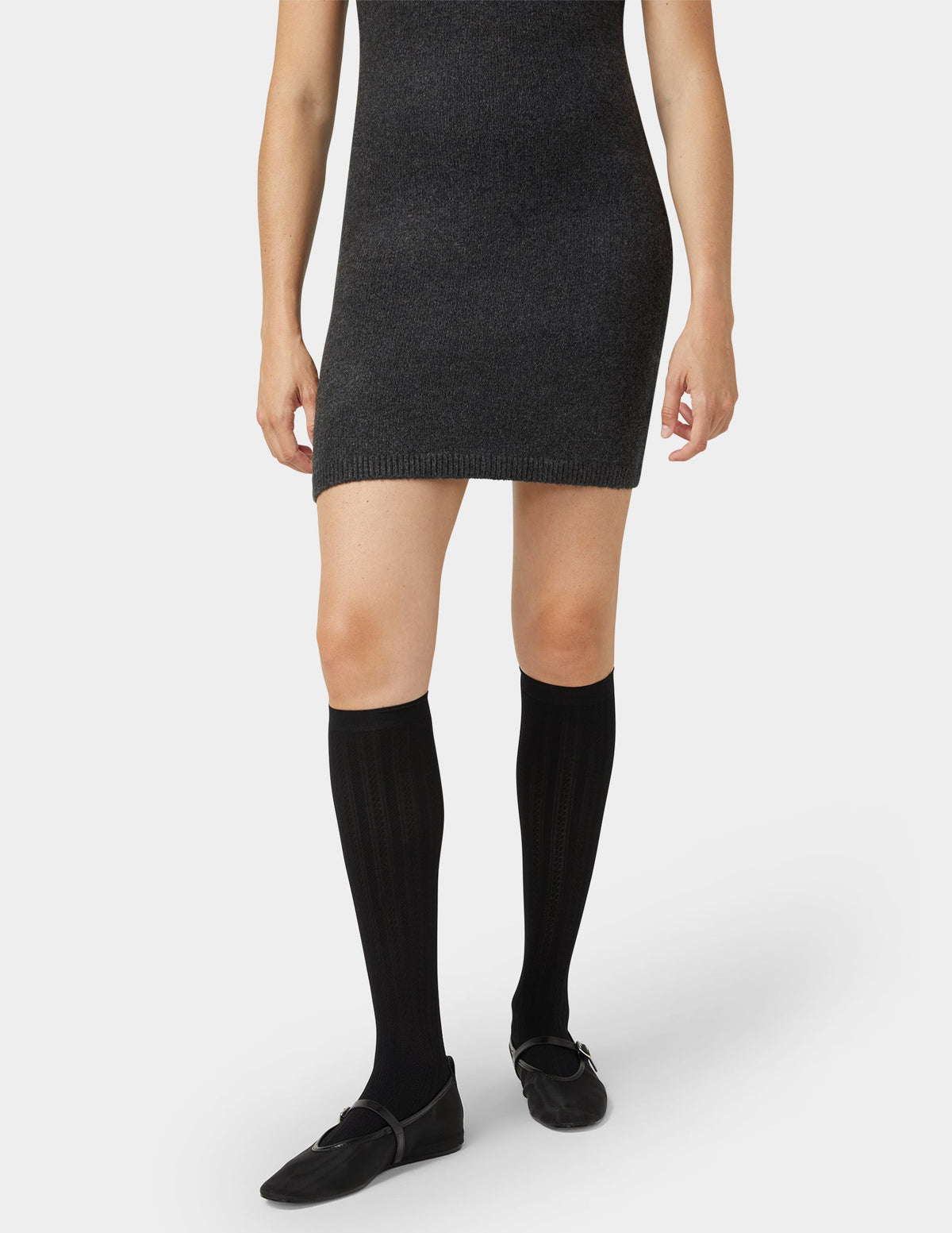 Hue Cable Knee High - Black