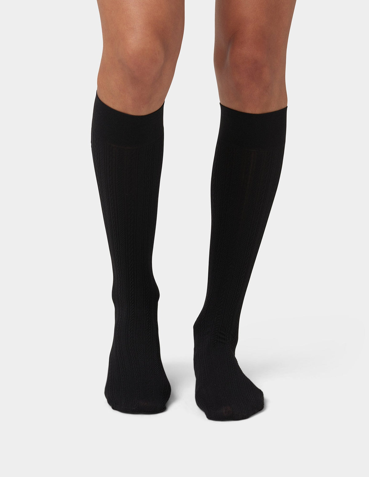 Hue Cable Knee High - Black