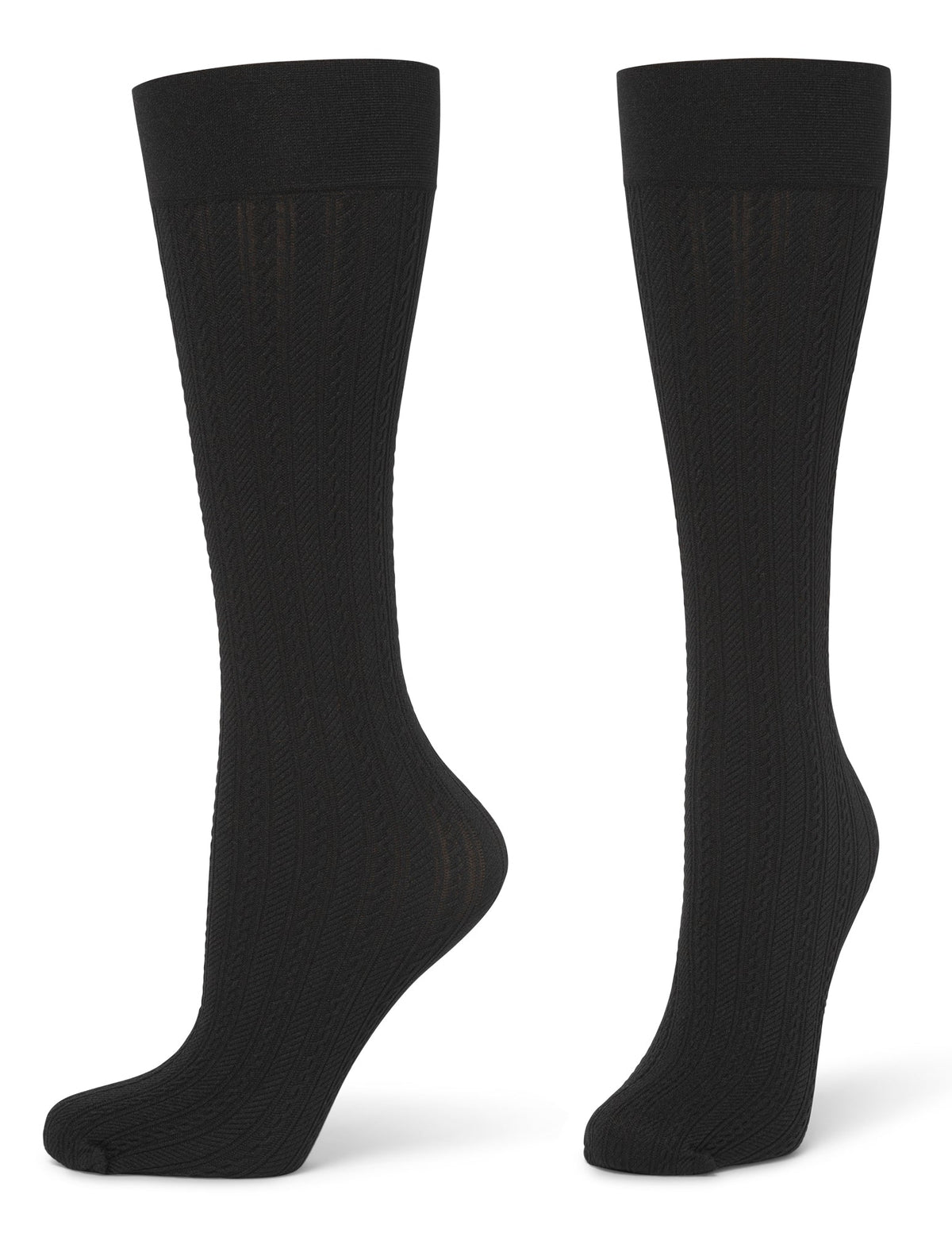 Hue Cable Knee High - Black