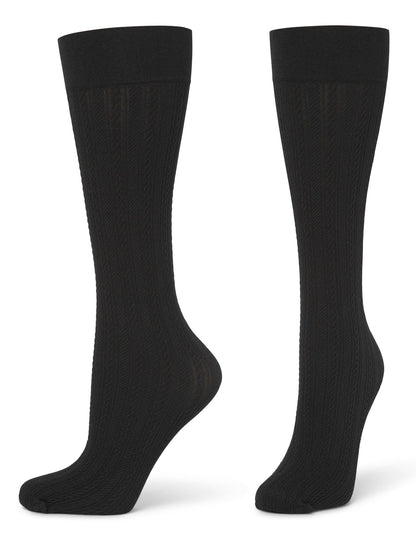 Hue Cable Knee High - Black