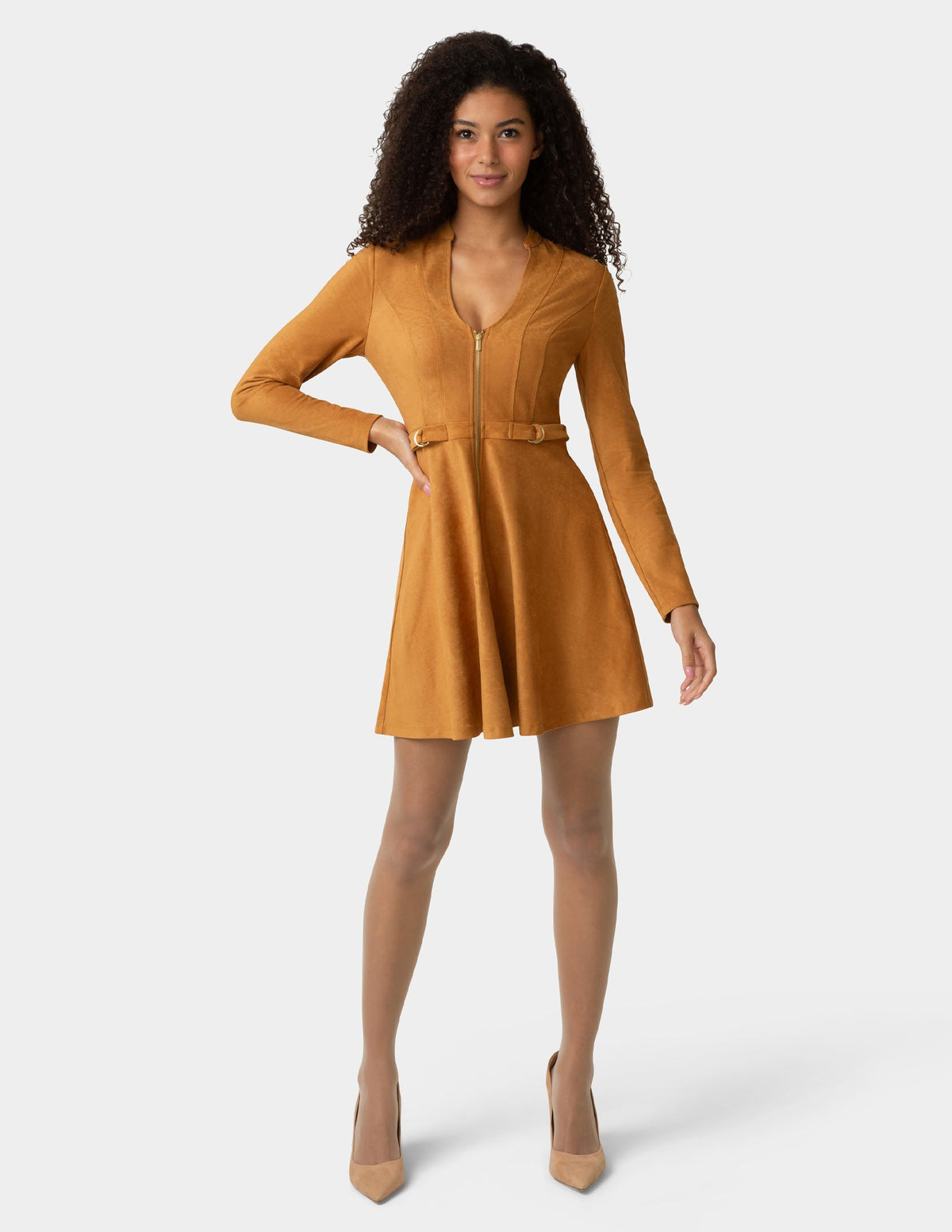 Hue French Lace Control Top Pantyhose - Almond Blossom