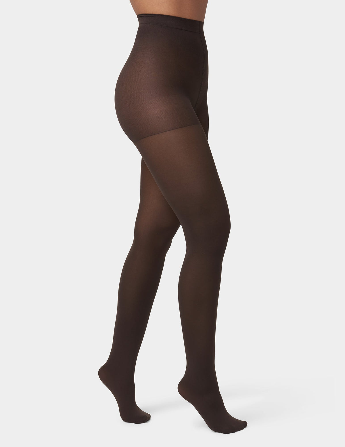 Hue Opaque Tights with Control Top - Espresso