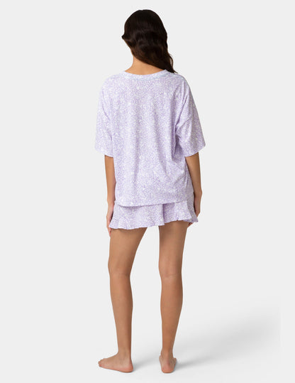 Hue Oversized Tee PJ Set - Purple Rose