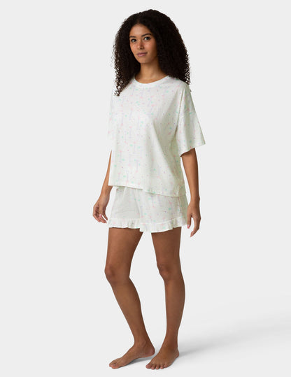 Hue Oversized Tee PJ Set - Egret