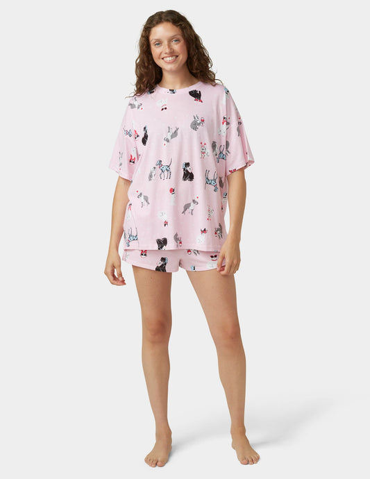 Hue Put A Bow On It PJ Set - Pink Lady