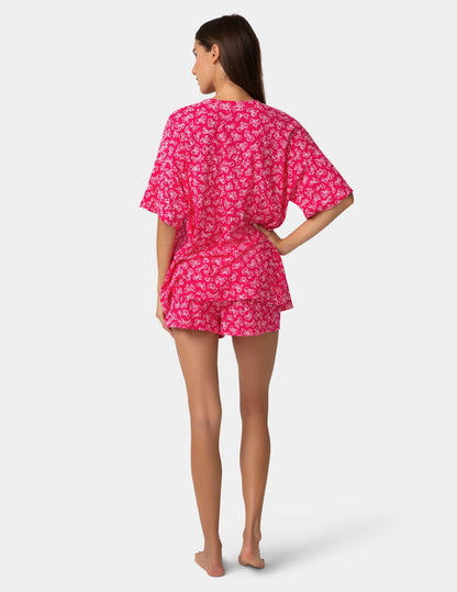 Hue Put A Bow On It PJ Set - Bright Rose