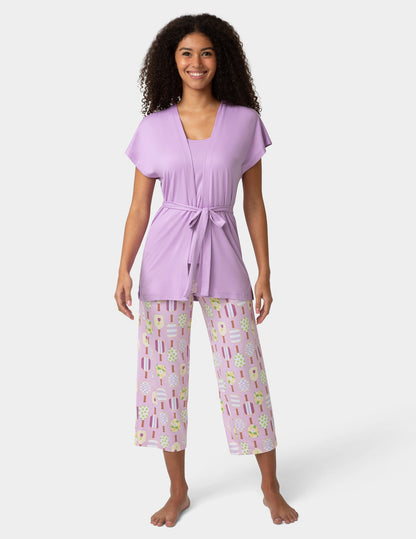 Hue Mama Jama 3 Piece PJ Set - African Violet