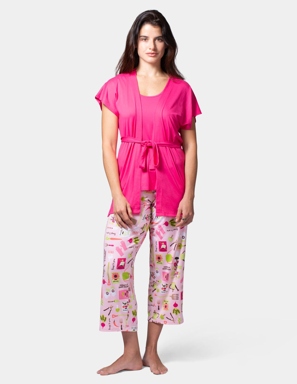 Hue Mama Jama 3 Piece PJ Set - Beetroot Pink