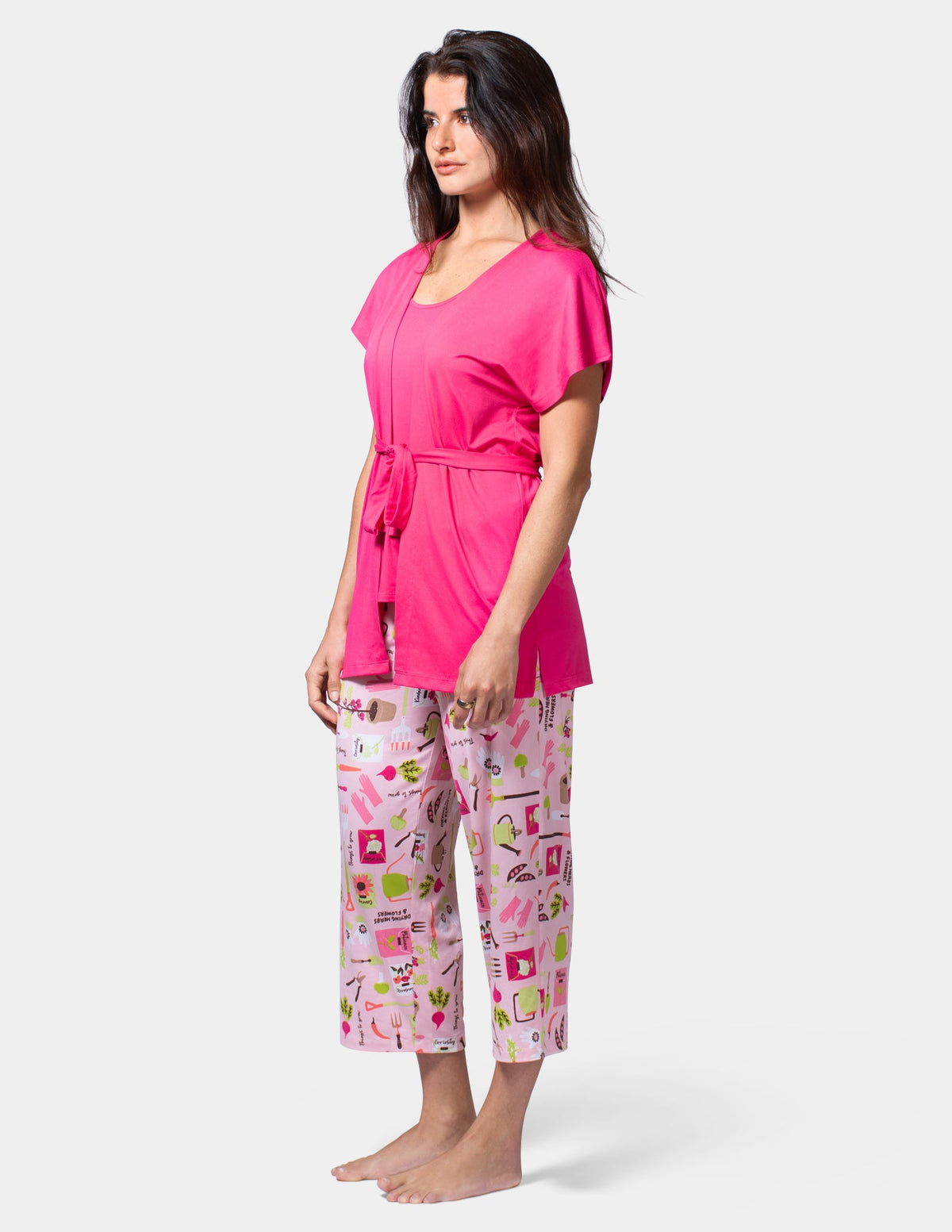 Hue Mama Jama 3 Piece PJ Set - Beetroot Pink