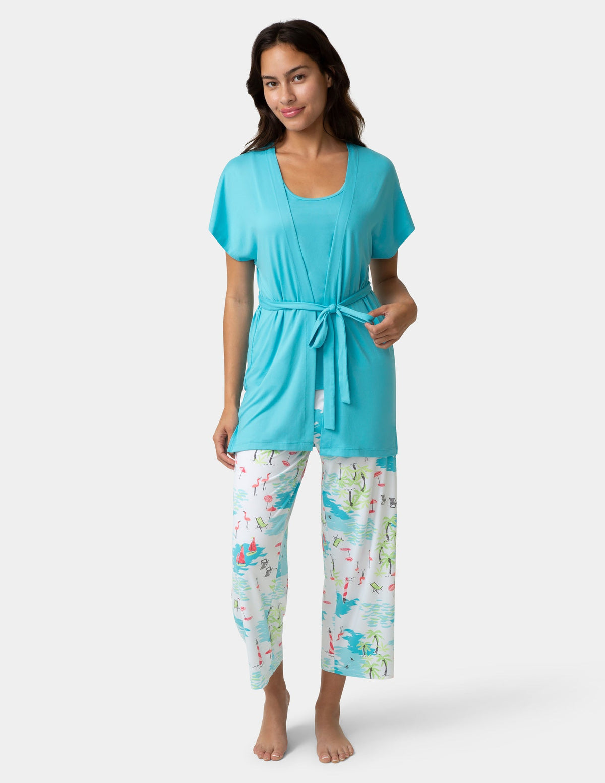 Hue Mama Jama 3 Piece PJ Set - Blue Mist