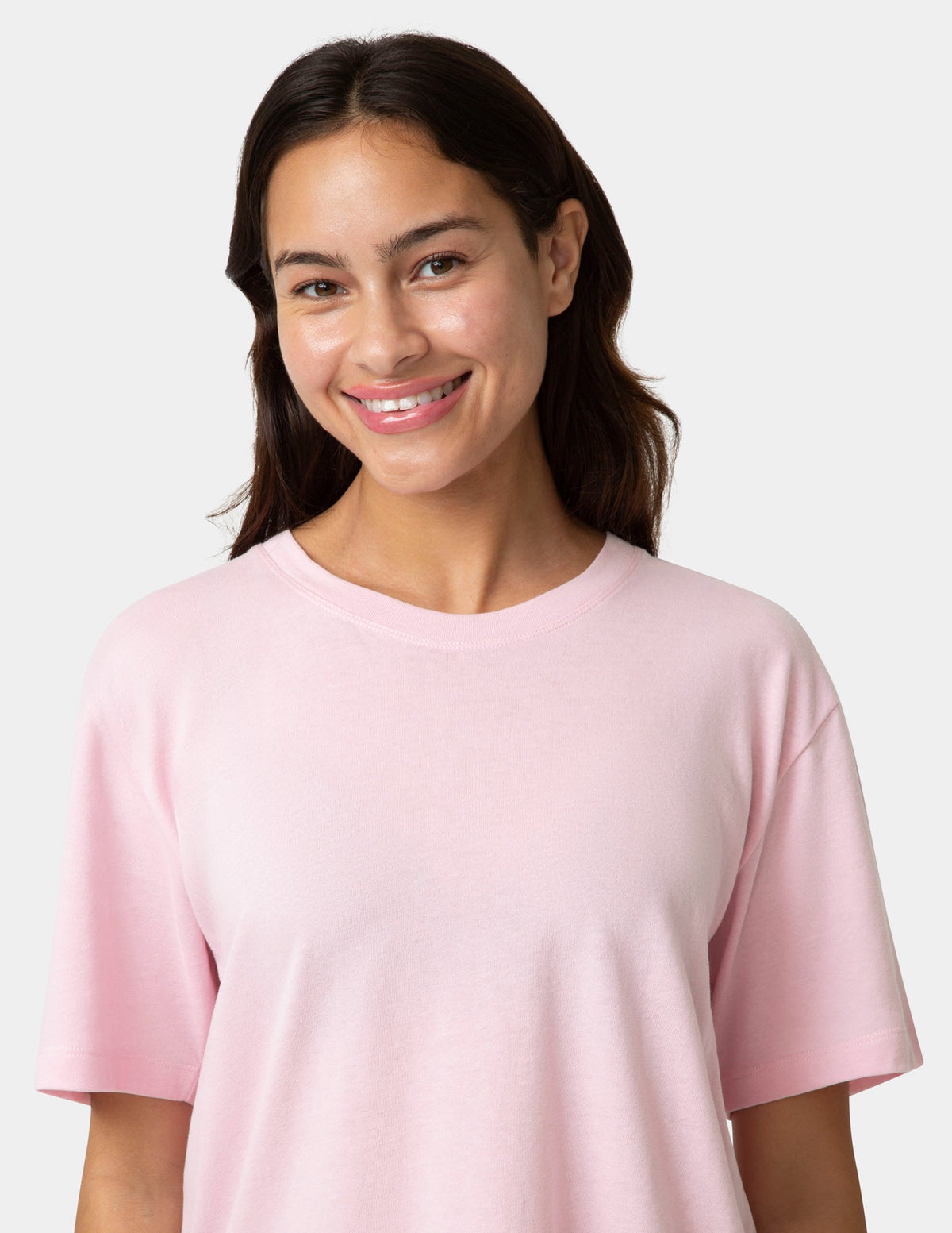 Hue Short Sleeve Cotton Candied Boxy PJ Tee - Light Pink