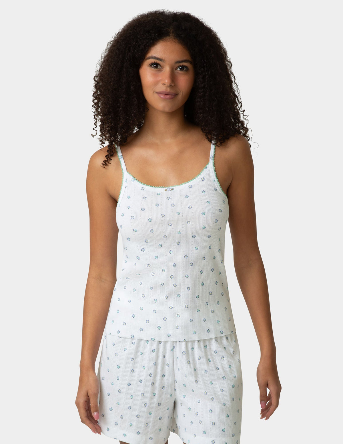 Hue Pointelle PJ Camisole - Bright White