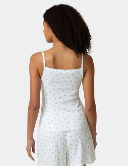 Hue Pointelle PJ Camisole - Bright White