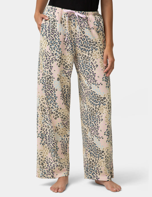 Hue Cotton Candied Lazy Leopard PJ Pant - Sheer Bliss