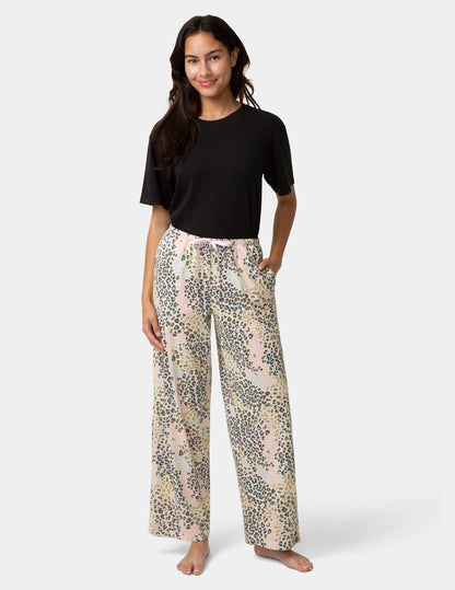 Hue Cotton Candied Lazy Leopard PJ Pant - Sheer Bliss