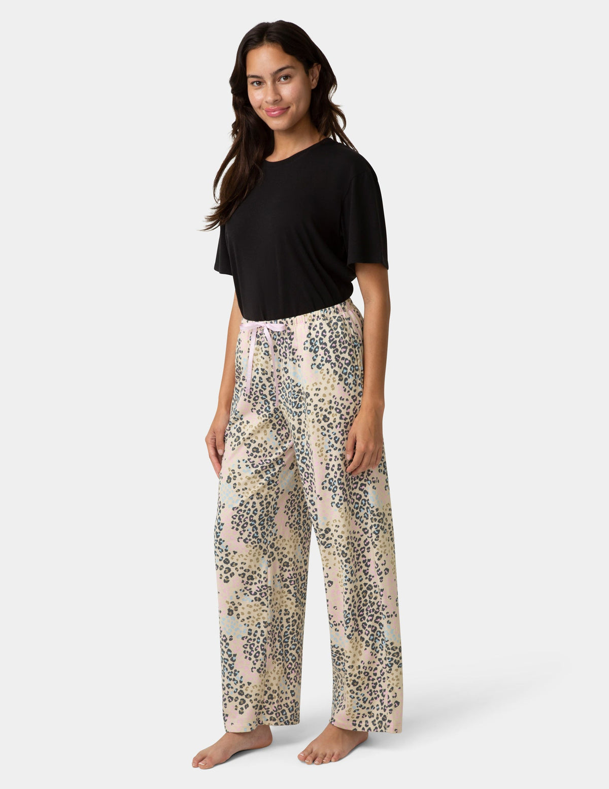 Hue Cotton Candied Lazy Leopard PJ Pant - Sheer Bliss