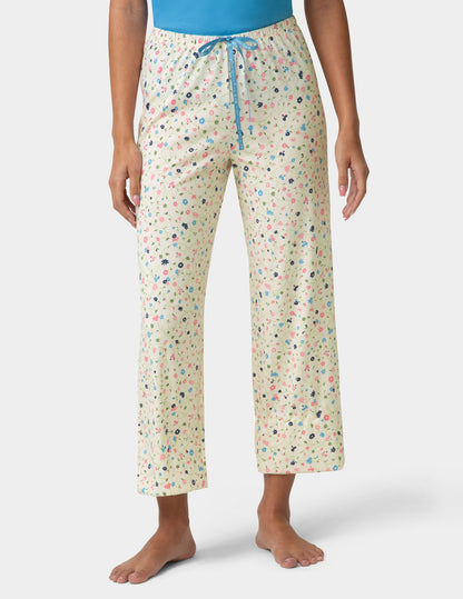 Hue Dreaming Drift Daisy PJ Capri - Whitecap Grey