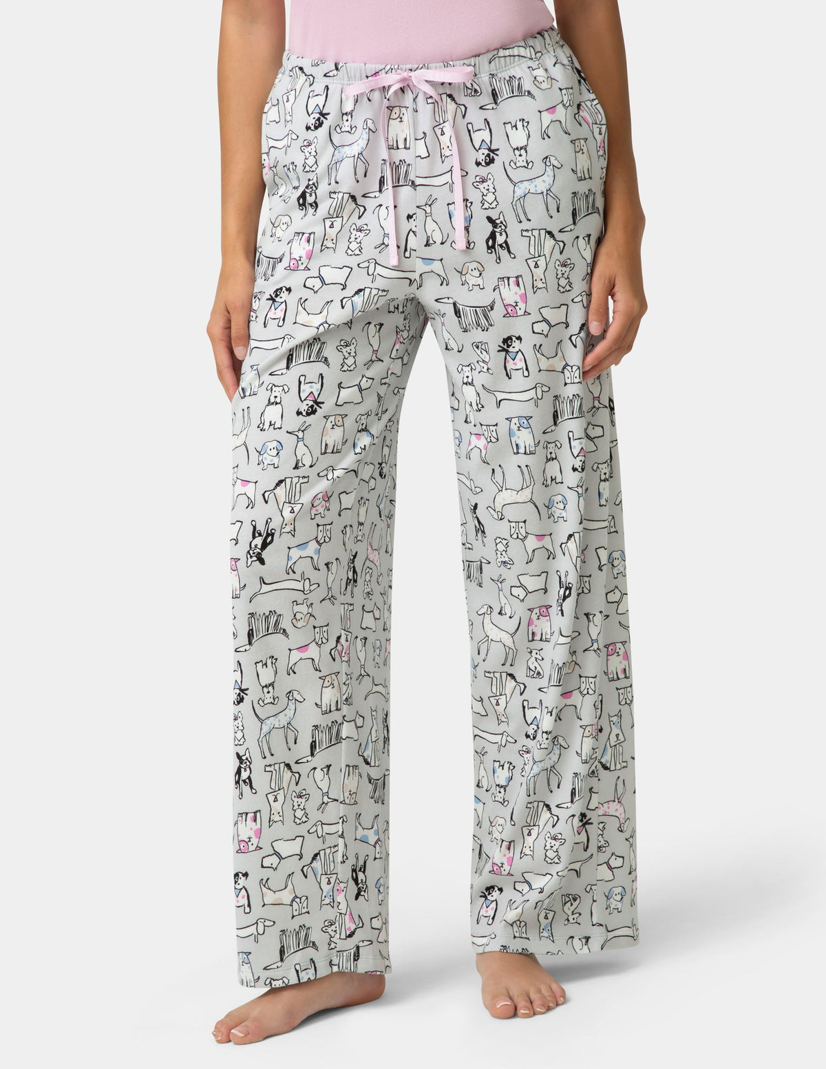 Hue Cotton Candied Cozy Canine PJ Pant - Lunar Rock