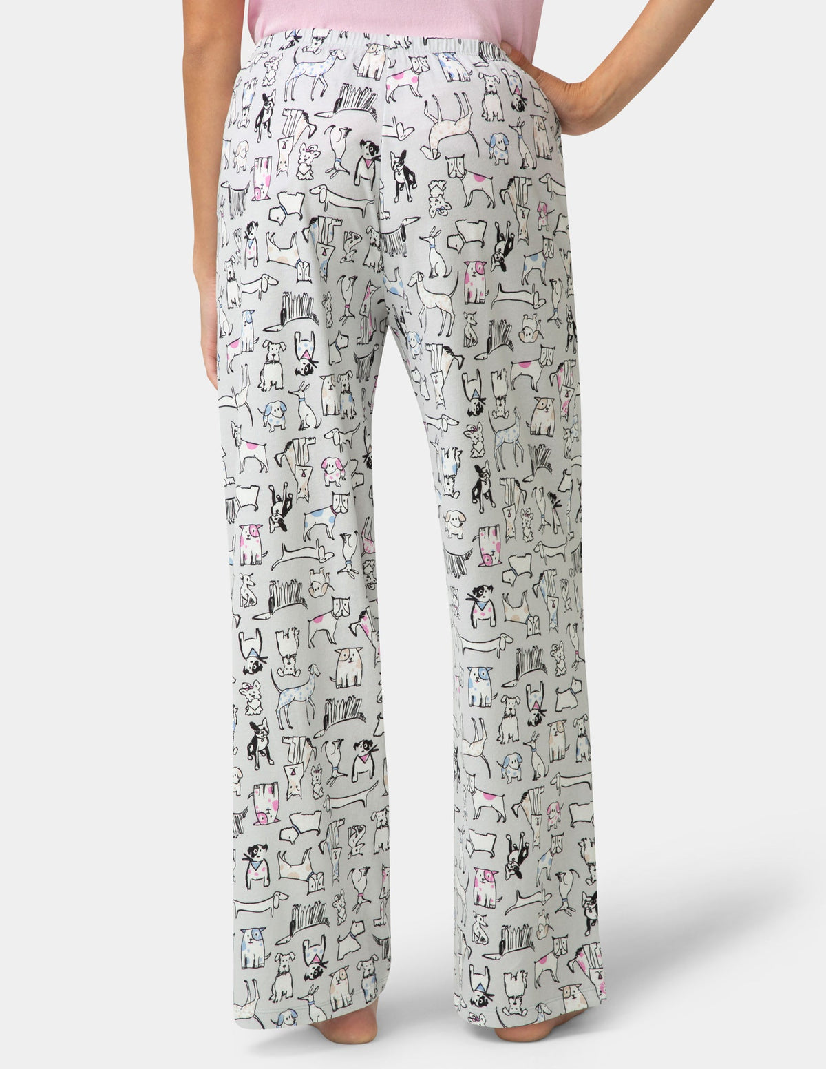 Hue Cotton Candied Cozy Canine PJ Pant - Lunar Rock