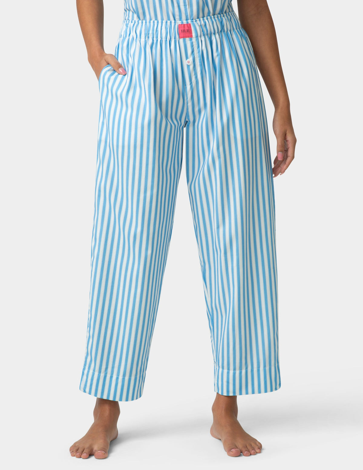 Hue Poplin PJ Pant - Azure Blue