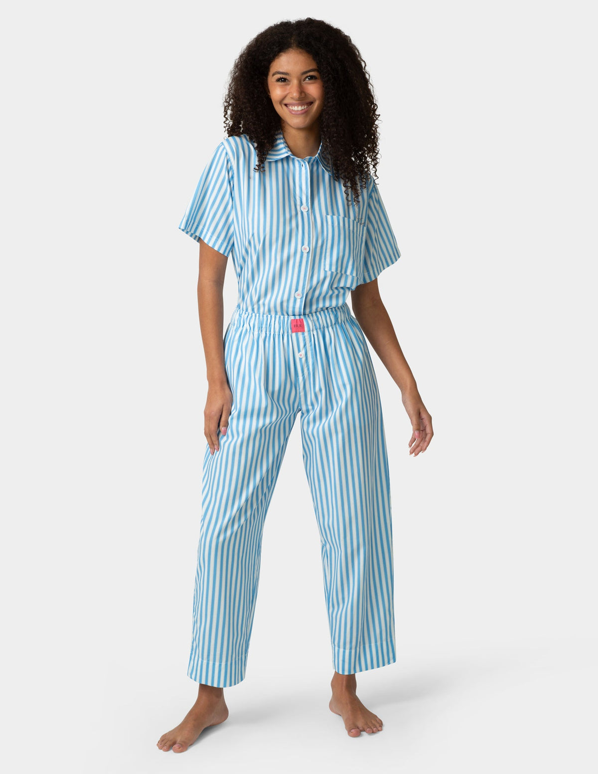Hue Poplin PJ Pant - Azure Blue