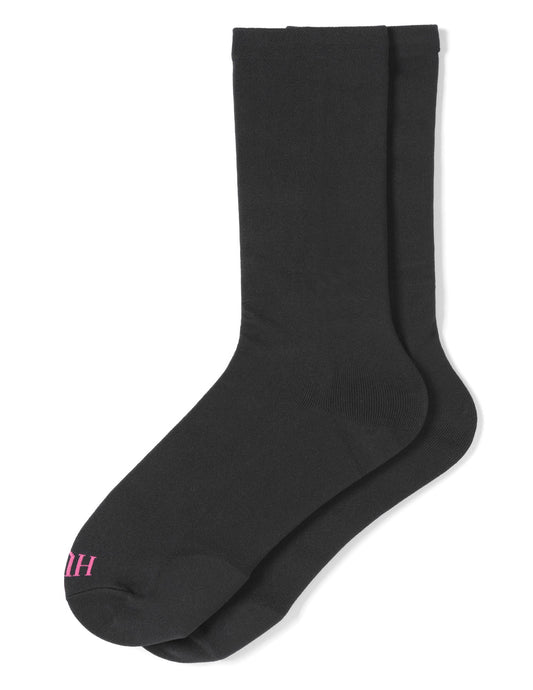 Hue Cushioned Crew Sock - Black
