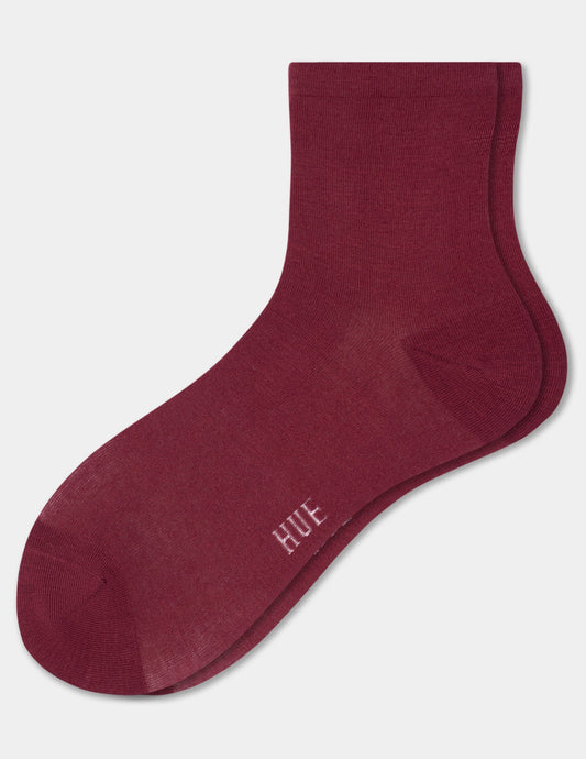 Hue Sleek Sock - Oxblood Red