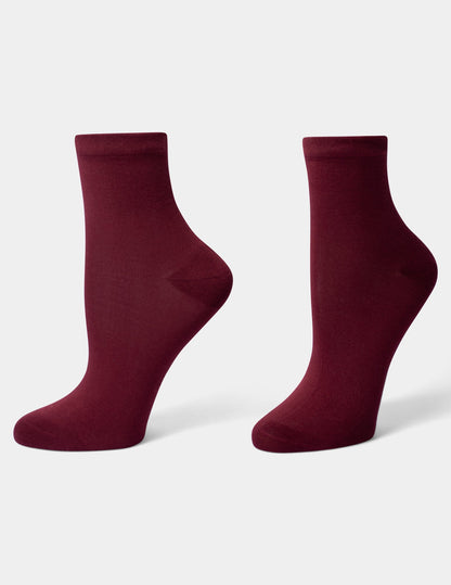 Hue Sleek Sock - Oxblood Red