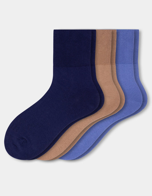 Hue Bobby Sock 3 Pair Pack - Navy