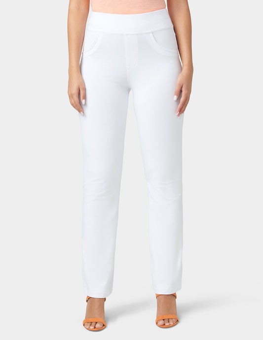 Hue Game-Changing Hi-Rise Straight Leg Legging - White