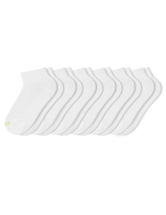 Hue Quarter Top with Cushion Sport Socks 6 Pair Pack - White