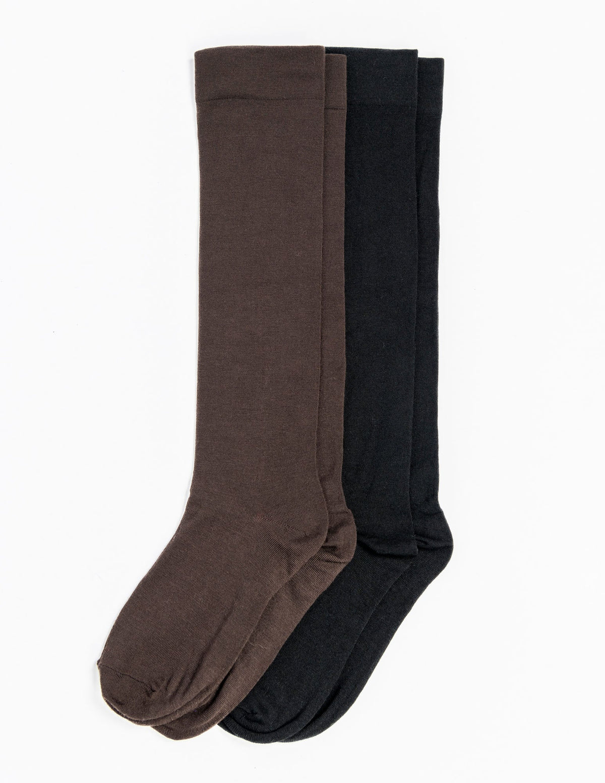Hue Modal Knee Sock 2 Pair Pack One Size - Espresso
