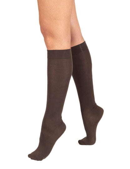Hue Modal Knee Sock 2 Pair Pack One Size - Espresso