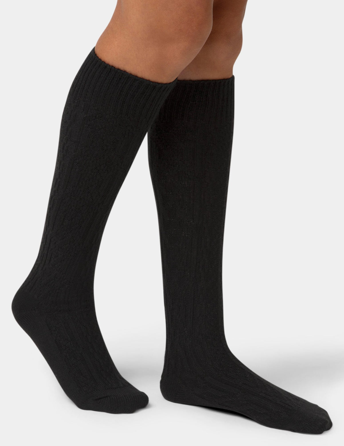 Hue Cable Knee Sock - Black