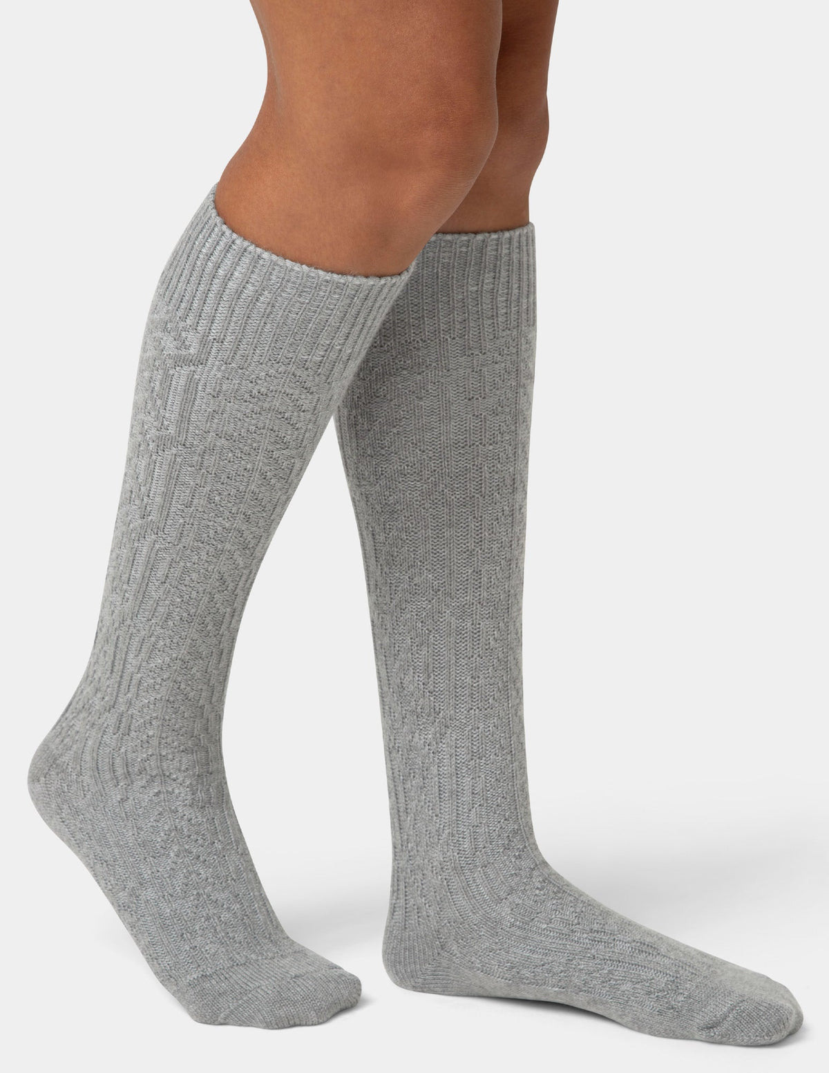 Hue Cable Knee Sock - Drizzle